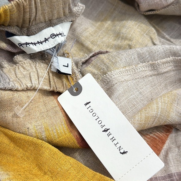 ANTHROPOLOGIE Ranna Gill Tie Back Puff Sleeve Linen Blend Jumpsuit Size NEW - Picture 10 of 11